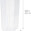 Contenedores alimento 3.9qt pack 4 transparentes apilables