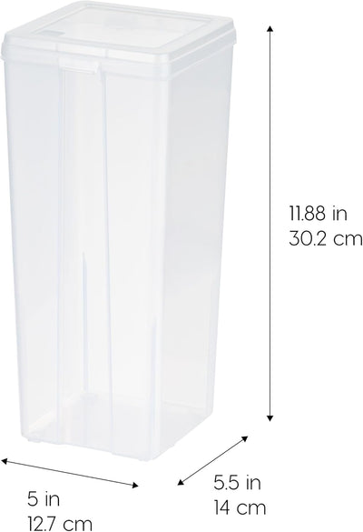 Contenedores alimento 3.9qt pack 4 transparentes apilables