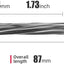 Escariador guía vástago fijo espiral 0.197pulg H7 alta precisión