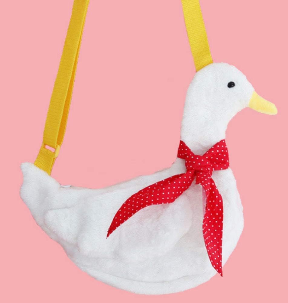 Bolso bandolera felpa pato lindo suave kawaii mujer
