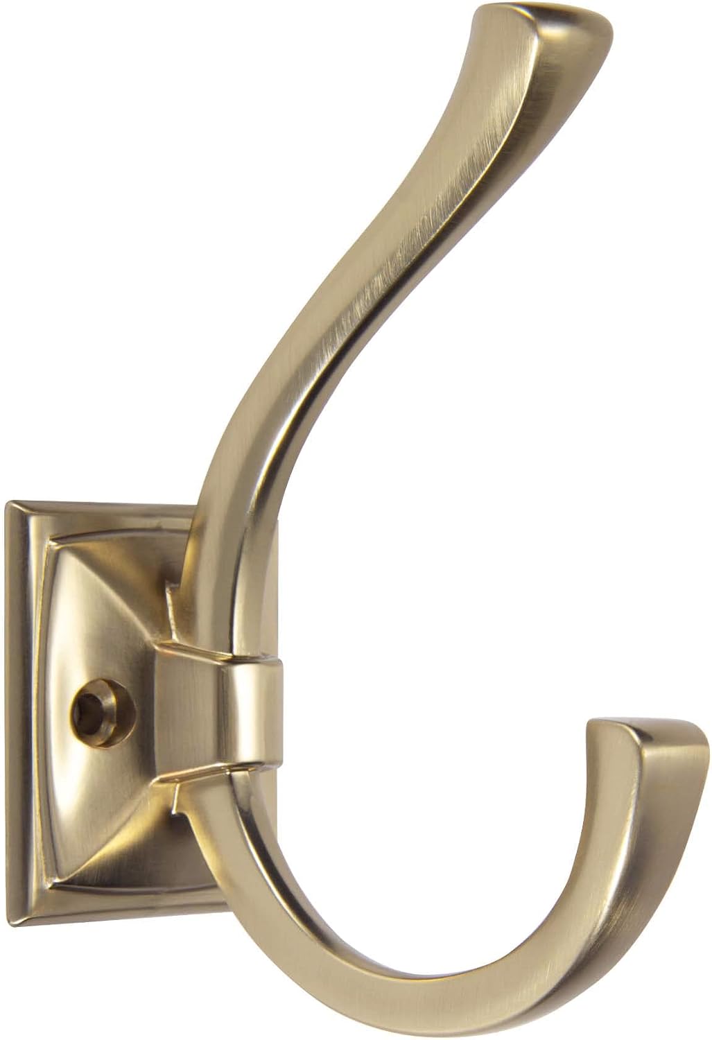 Ganchos bronce champán para abrigos y muebles 5 pzas