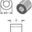 Espaciador aluminio 3/4x3/8 redondo sin rosca para pernos 3/8 o M10