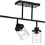Kit iluminación riel 6 luces negro lámpara baño cocina