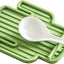Cucharas silicona cocina sin BPA soporte cuchara cactus verde