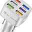 Adaptador cargador automóvil 6 puertos USB QC 3.0