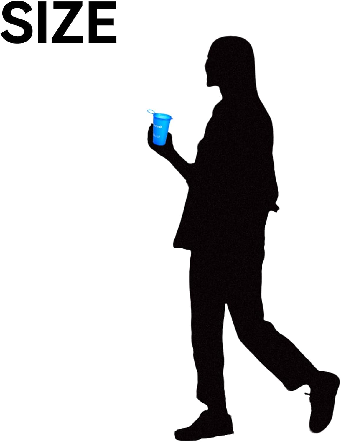 2 Vasos Plegables Poliuretano 6.8oz Agua Corriente Azul