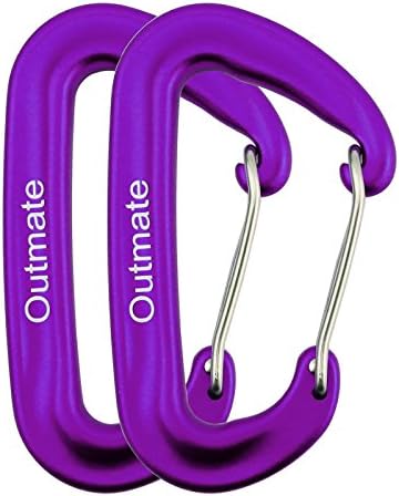 Mosquetones aluminio 12kn 3.2x2pulg senderismo camping