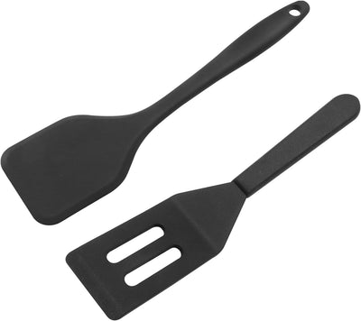 2 Pzas Espátula Silicona Antiadherente para Hornear y Cocinar Negro