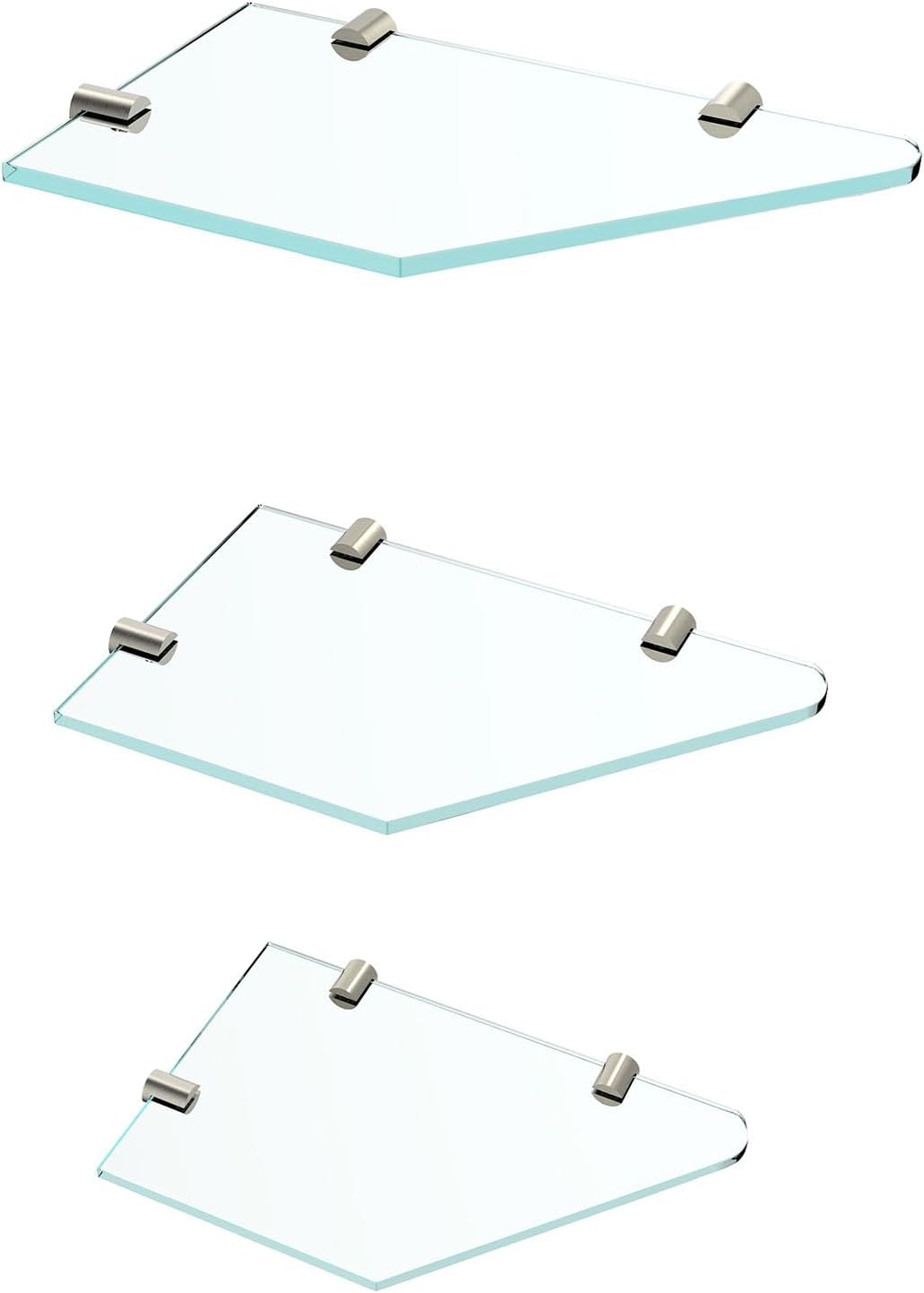 Set 3 estantes ducha acero inox níquel satinado