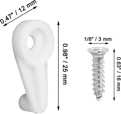 60 Clips Fijación Vidrio Puerta Espejo con Tornillos