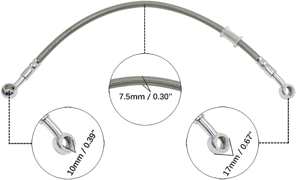 Manguera aceite hidráulico embrague acero inox 13.8pulg