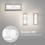Lámpara Tocador Baño 2 Luces Acrílico Acero Inox