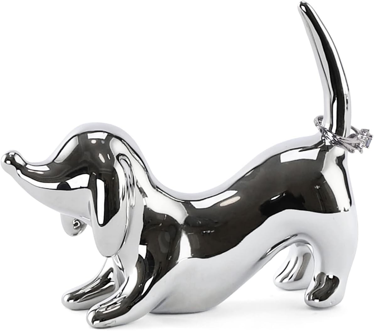 Portanillo para anillos de perro en plata regalo mujer