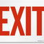 Letrero aluminio salida 7x10" rojo sobre blanco