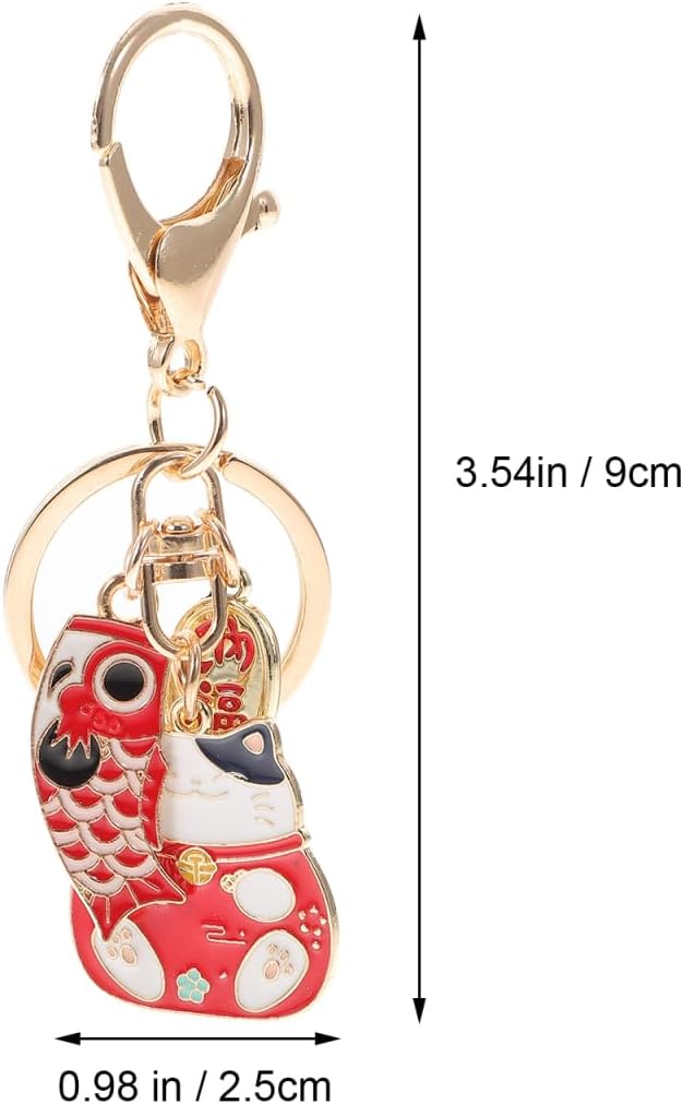 Llavero Maneki Neko gato Fengshui fortuna
