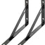 Juego 2 soportes pared acero 12pulg para estantes flotantes negro