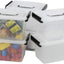 Caja plástico mango negro contenedores 6 pzas 3qt