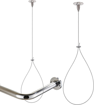 Soporte barra ducha techo 60pulg acero inox ajustable