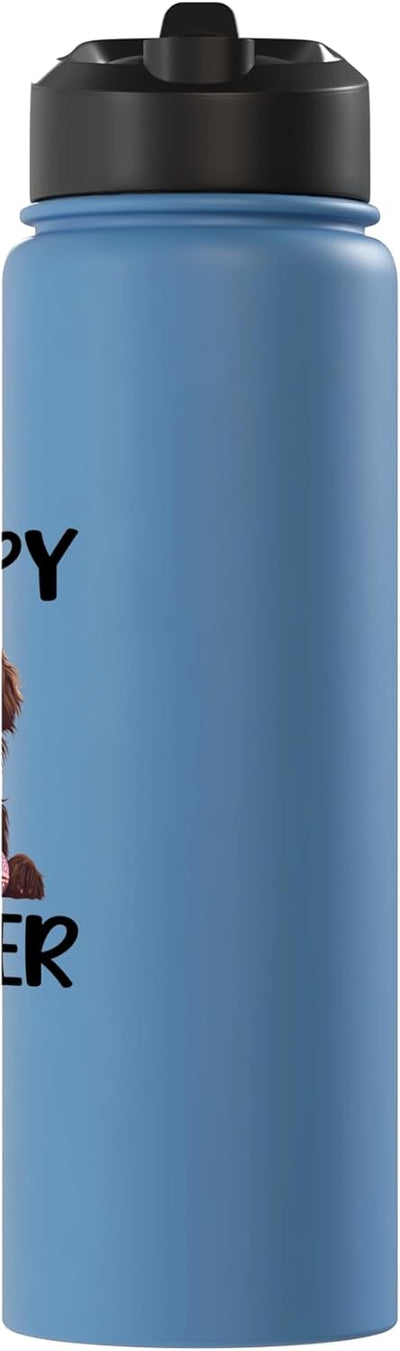 Bote de agua acero inoxidable para perro German Longhaired Pointer feliz Pascua