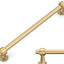 Set 10 Tiradores Bronce Champagne Cepillado 7.5"