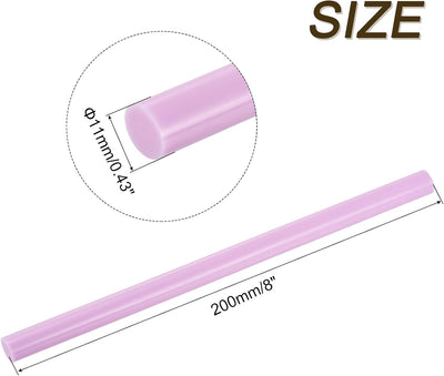 Mini barras pegamento caliente 8x0.43pulg rosa claro 30uds