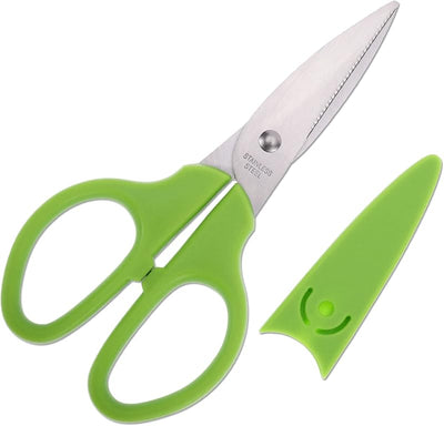 Tijeras multiusos verdes 6pulg oficina escuela hogar tela costura