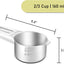 2 Tazas Medidoras 2/3 Taza Acero Inox Apta Lavavajillas