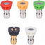 Set 5 boquillas pulverización lavadora 1/4" 4.0 GPM