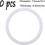 Aros macramé plástico blanco 3" pack 50