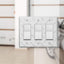 Placa pared aluminio estampada triple con diamante 3 balancines