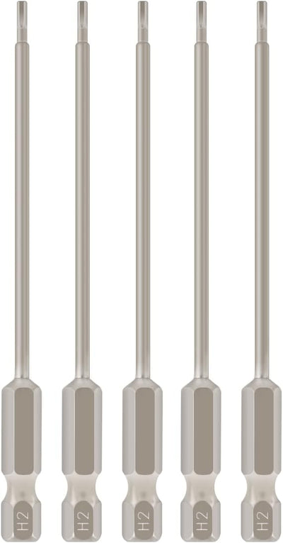 Juego 5 Pzas Brocas Hex Métricas H2.0 Vástago 1/4pulg