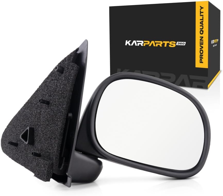 Espejo puerta pasajero Ford F Rectangular Negro Reemplazo