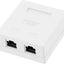 Caja montaje RJ45 blindada 2 puertos comp 5 pzas blanco