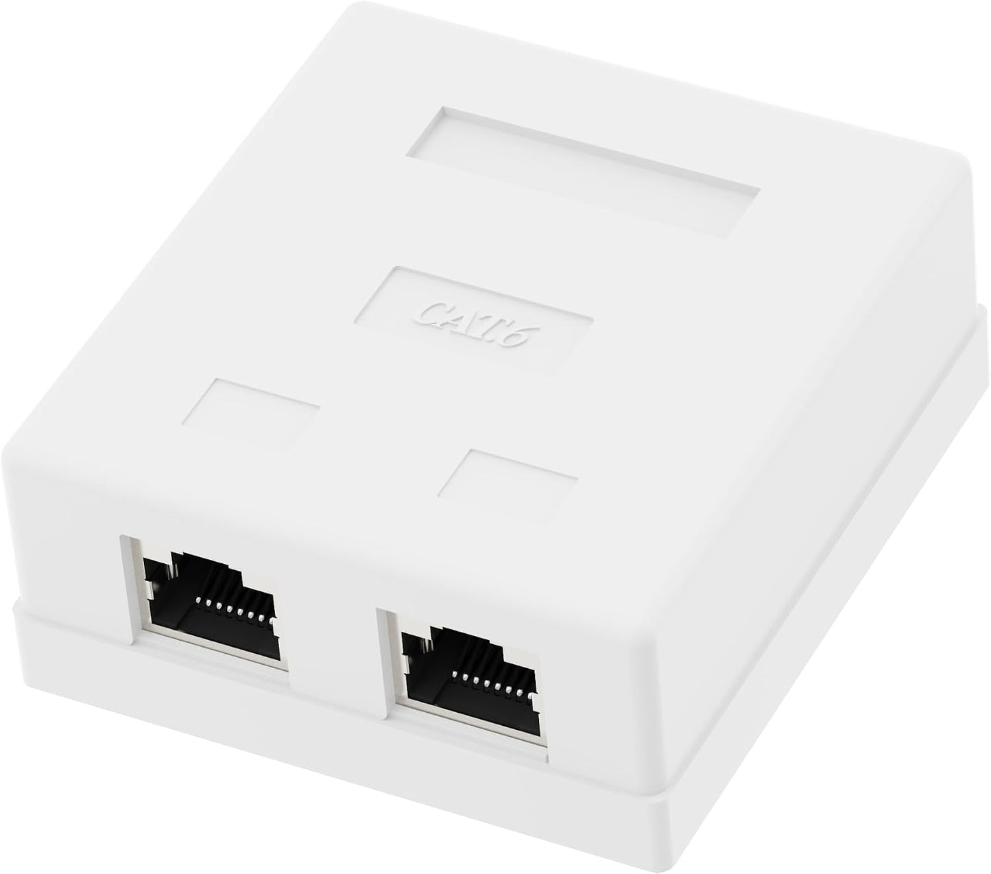 Caja montaje RJ45 blindada 2 puertos comp 5 pzas blanco