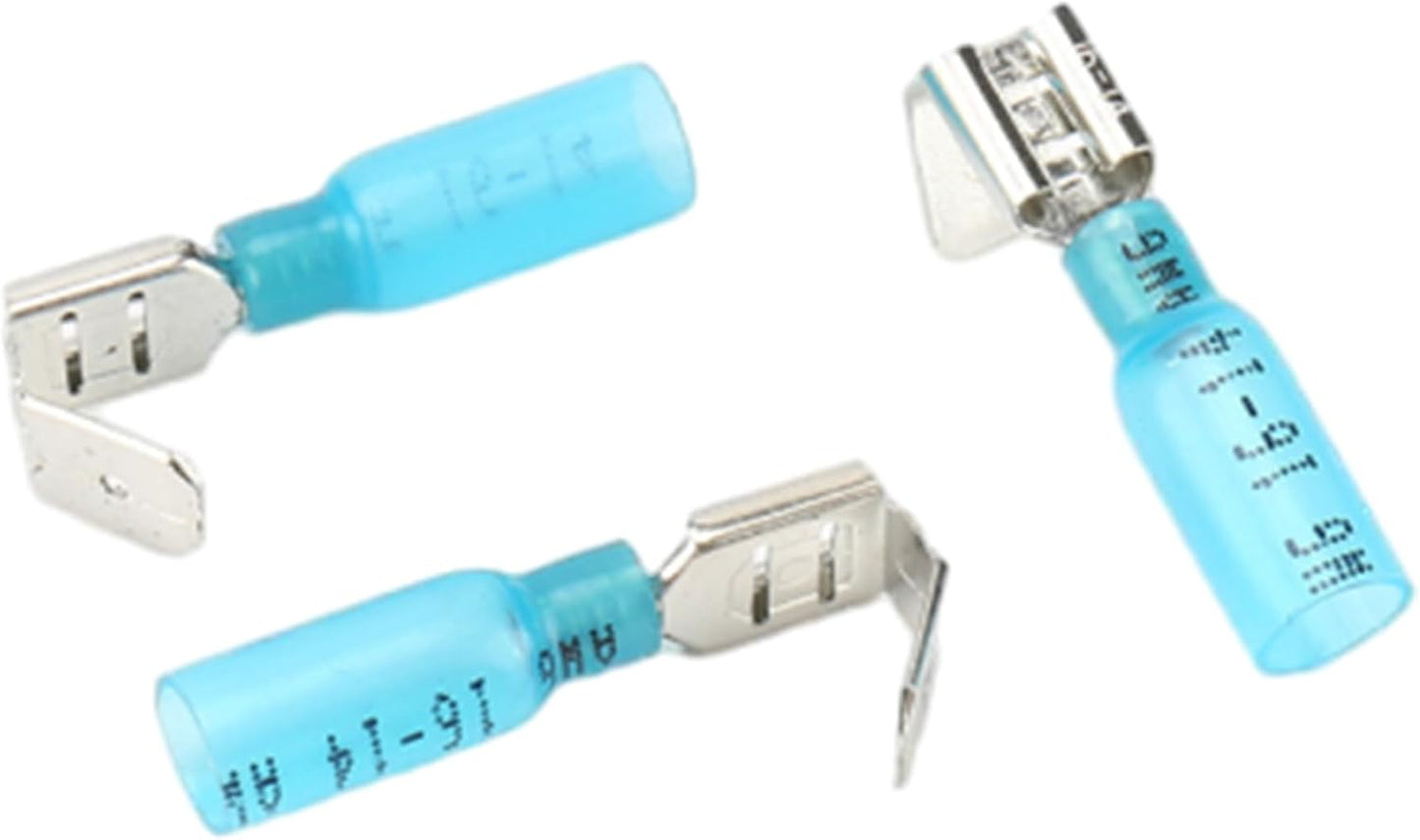 50 Conectores Termorretráctiles AWG 16-14 Azul