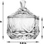 Tarro cristal relieve lujo para galletas con tapa