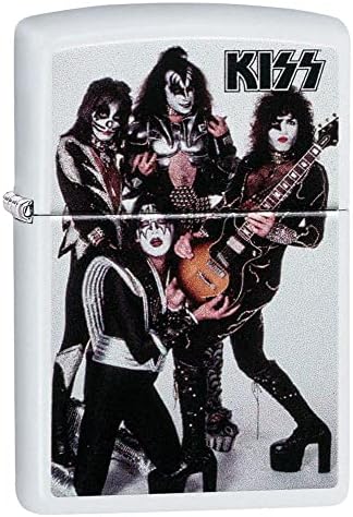 Encendedor KISS Rock Band Blanco Mate