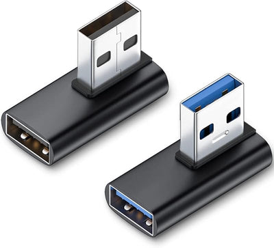 Adaptador USB 3.1 90 grados paquete 2 conector A macho a hembra