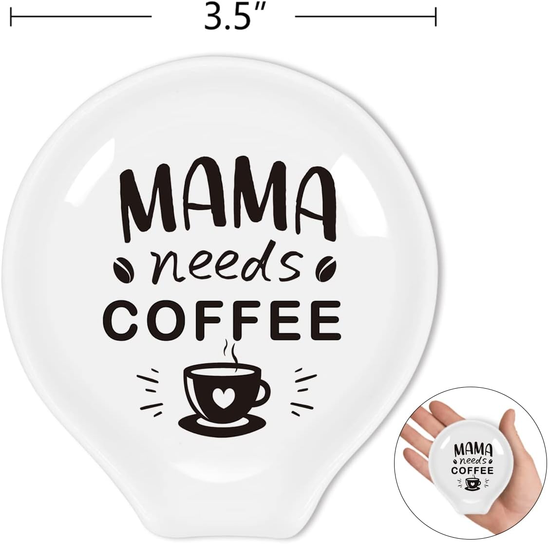 Soporte cuchara café cerámica regalo amantes café