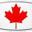 Emblema ovalado cromado 7 7/8x3 1/4 Peterbilt bandera Canadá