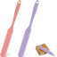 2 Espátulas Silicona Rascador Cuchillo Maní Mango Largo