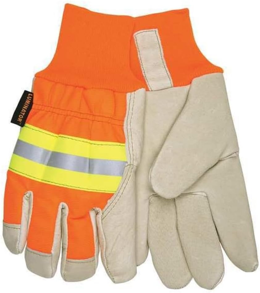 Guantes conductor Luminator 3440M crema/naranja mediano