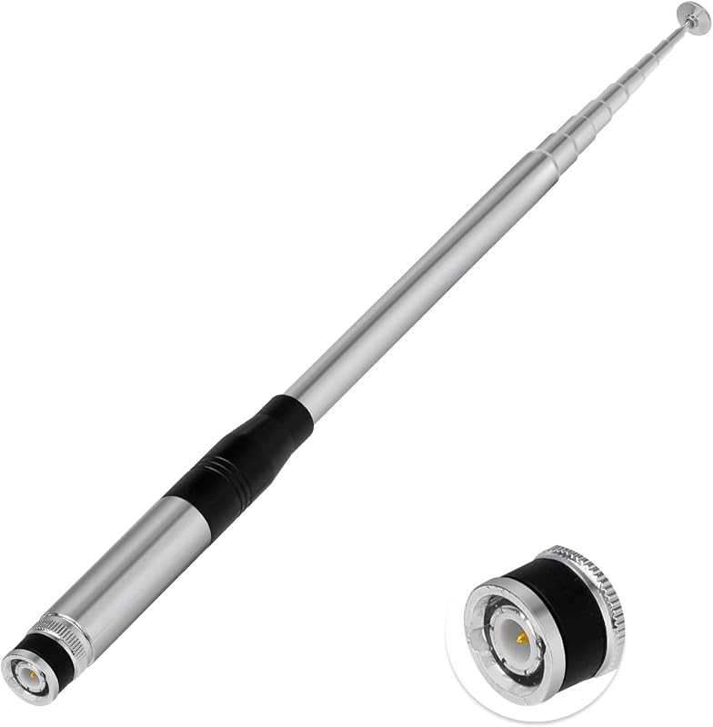 Antena CB 27 MHz telescópica con conector BNC macho