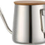 Hervidor de café de acero inoxidable 12 oz con tapa de madera y boquilla larga