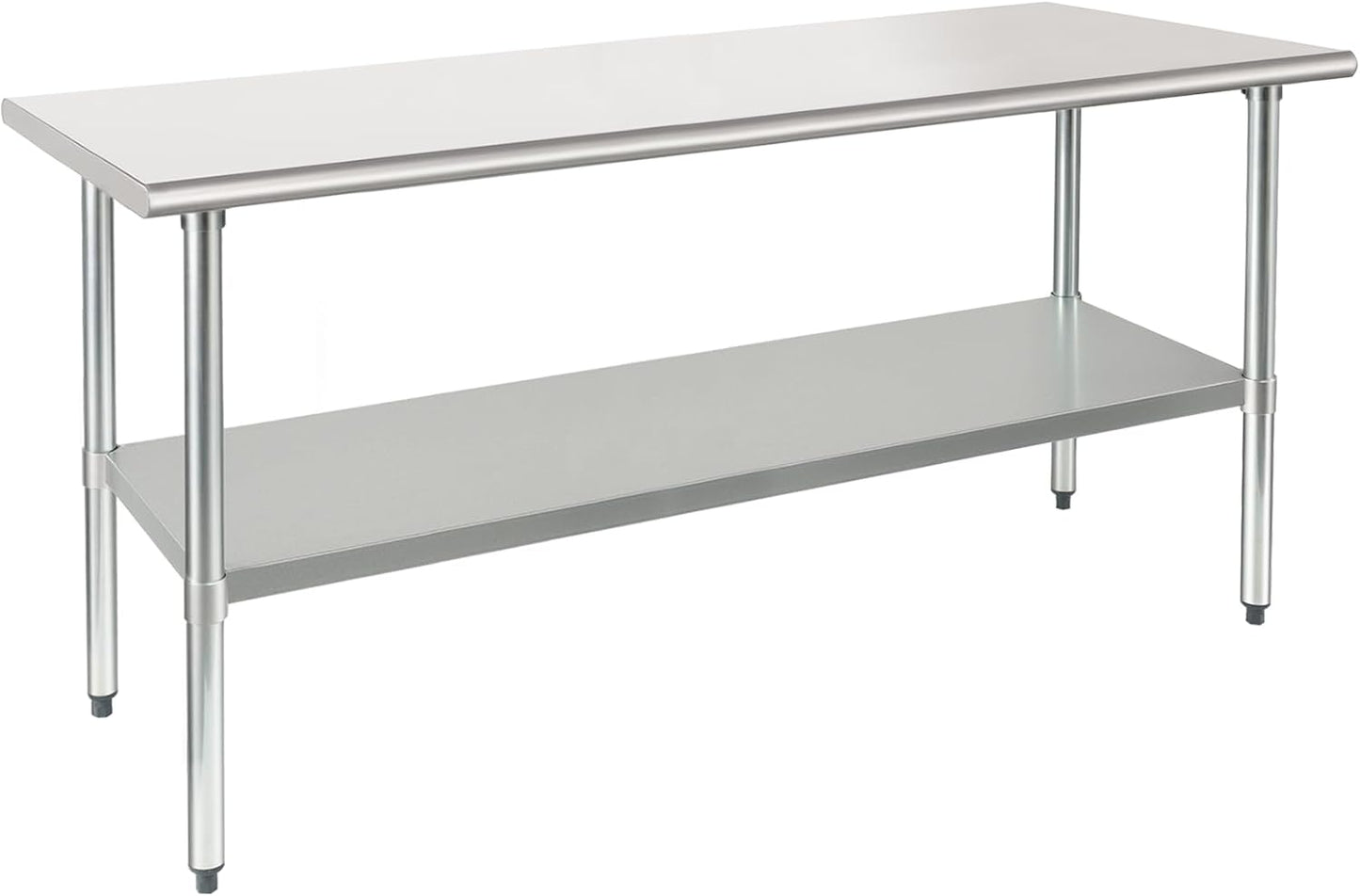 Mesa acero inox 30x72pulg con estante patas galvanizadas NSF