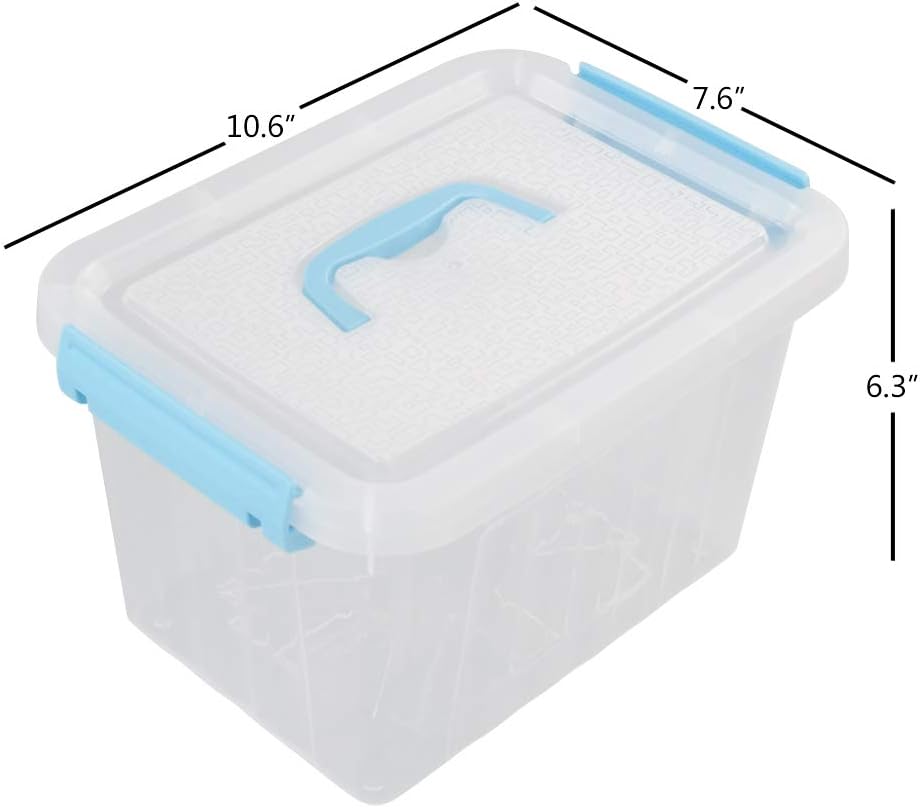 Contenedor 6qt plástico con tapa 4 pzas