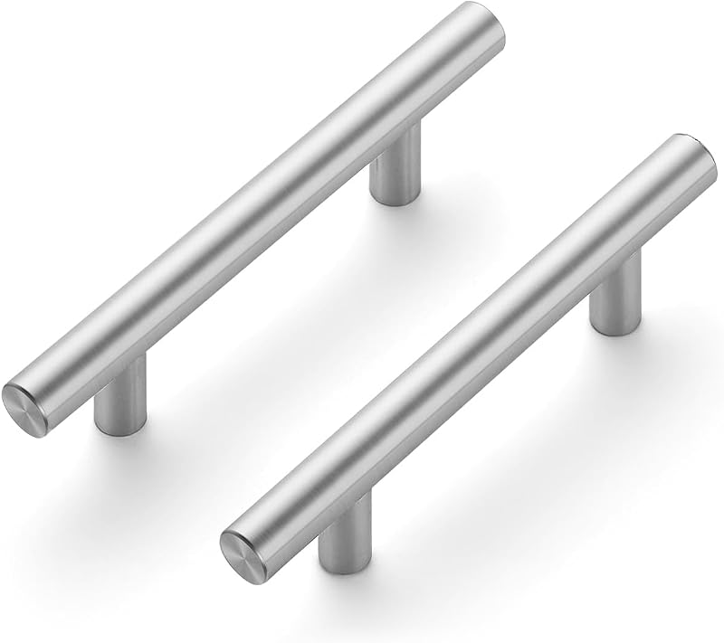 40 Tiradores Níquel Cepillado 5" Acero Inox Cajones