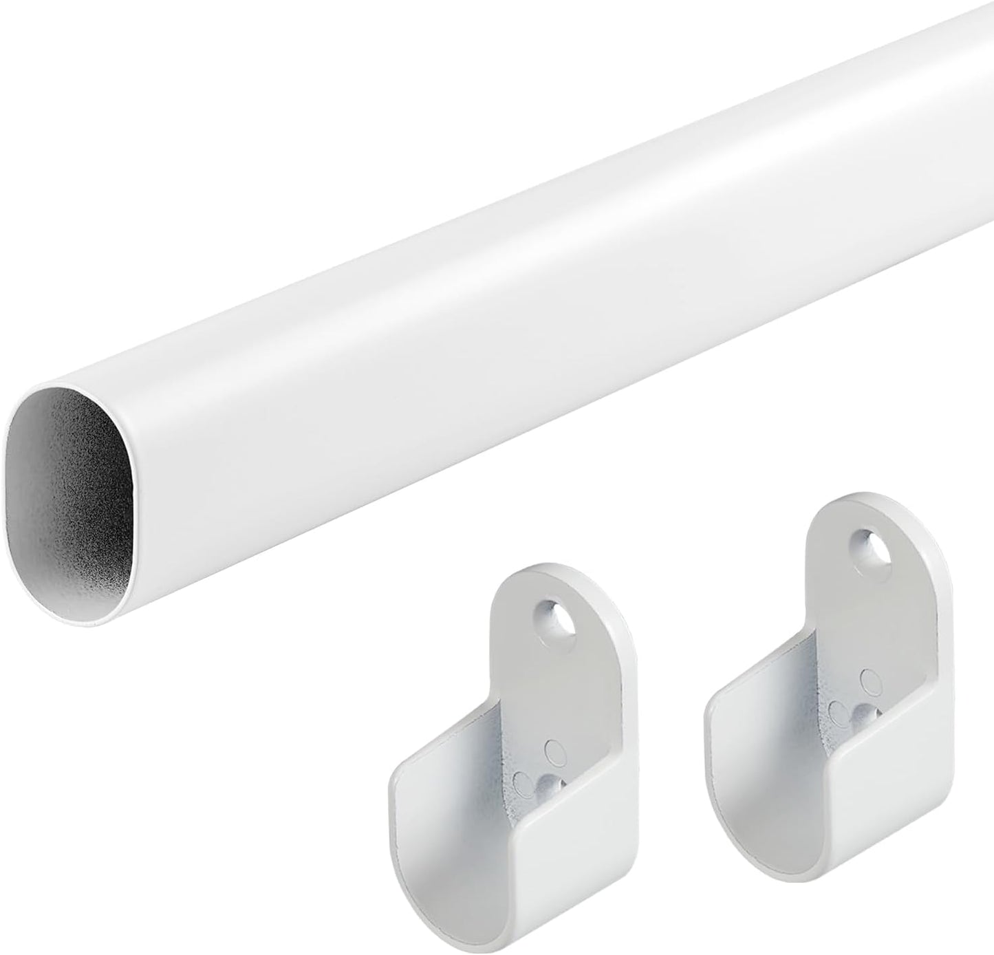 Barra ovalada para colgar ropa ajustable 18-52" resistente