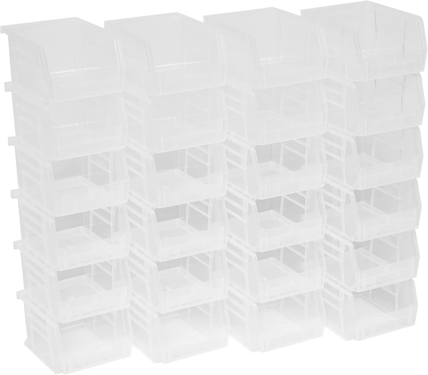 Contenedores plástico apilables 5x4x3" transparentes
