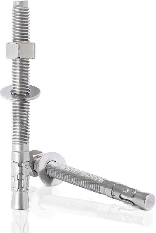 Pernos anclaje concreto acero inox 1/2x5.5" set 12